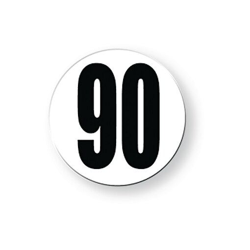 Sachet 10 disques PVC limitation de vitesse 90 km/h